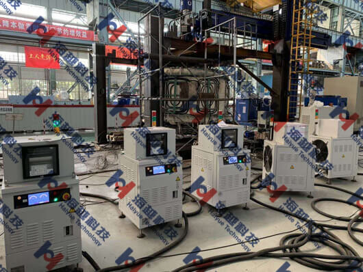 【電磁感應加熱設備應用】36T主泵泵殼內(nèi)壁堆焊預熱和消氫