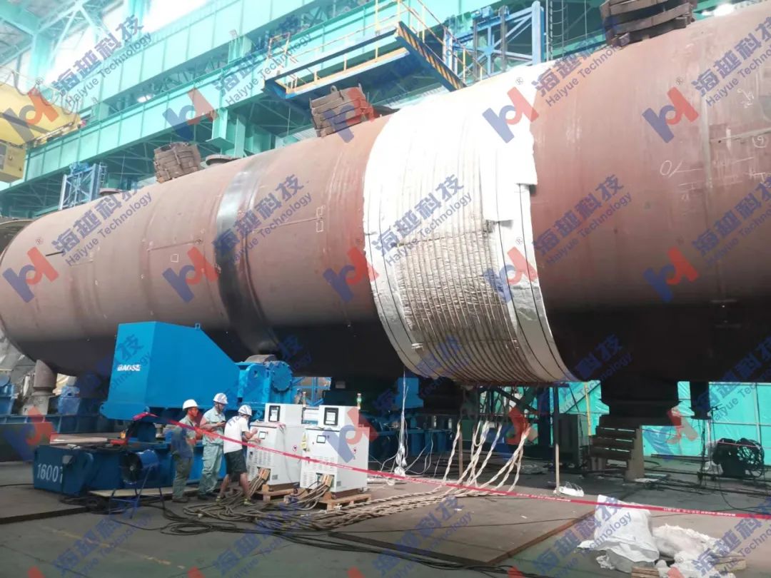 直徑5900mm，壁厚138+8mm，熱處理溫度550±10℃